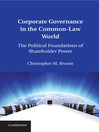 Corporate Governance in the Common-Law World  1 by Christopher M. Bruner eBook